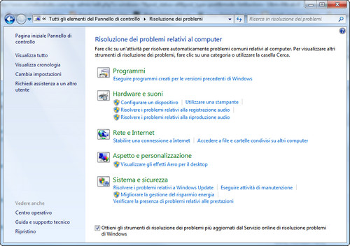 Come risolvere i problemi del PC con Windows 7  