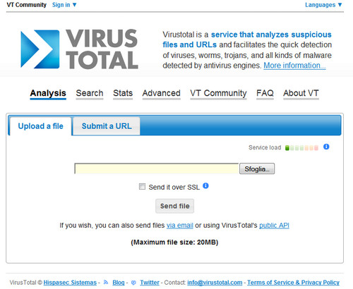 Come effettuare una scansione antivirus dei file online 