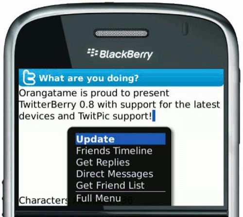 Come usare Twitter sul Blackberry  