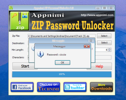 Come trovare password zip  