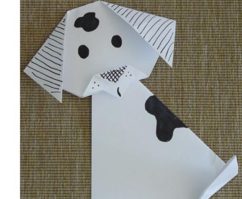 Come fare un cane con l'origami  