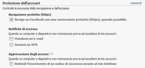 Come usare la connessione sicura su Facebook  