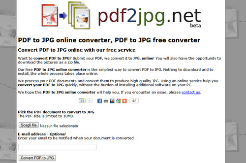 Come convertire PDF in JPG online  