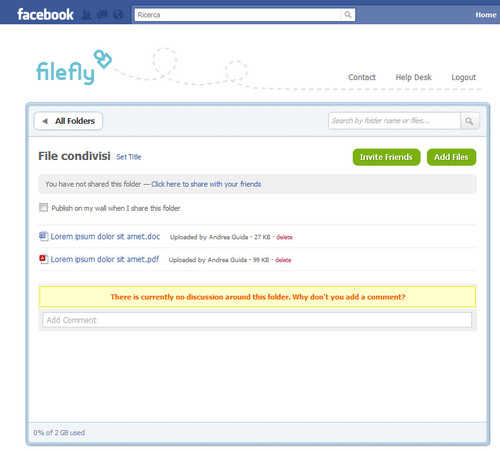 Come condividere file su Facebook  