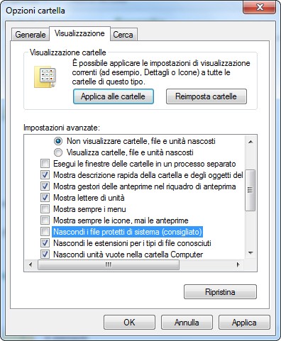 Come visualizzare i file di sistema su Windows  