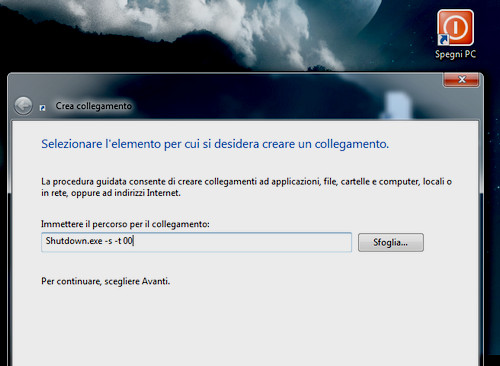 Come creare un collegamento per spegnere il PC sul desktop  