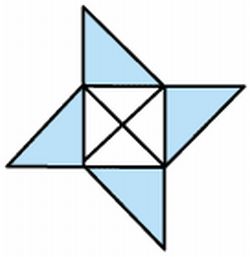 Come fare una stella a quattro punte con l'origami  