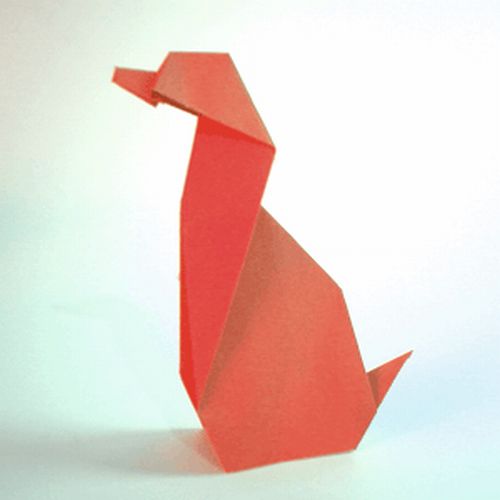 Come fare un cane seduto con l'origami  