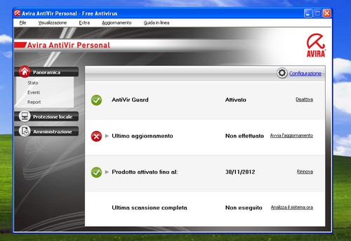 Avira free antivirus, antivirus gratis in Italiano per la protezione del PC  