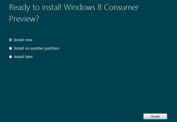 Come installare Windows 8  
