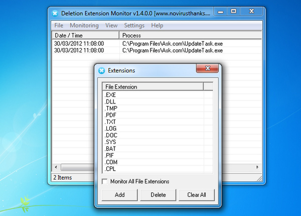 Come monitorare file cancellati  