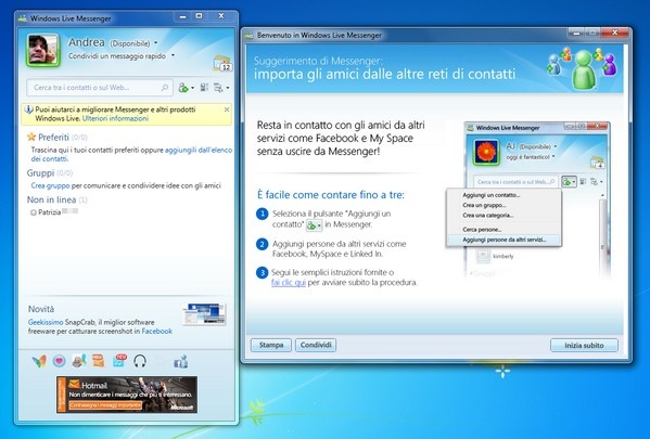 Come usare Windows Live Messenger  