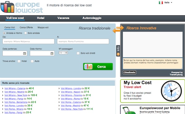 Come trovare voli low cost  