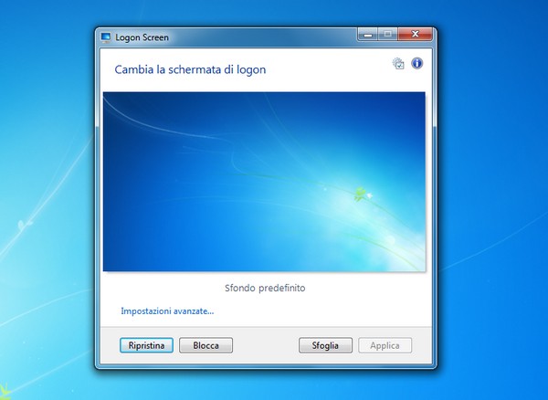 Come cambiare la schermata di logon di Windows 7 