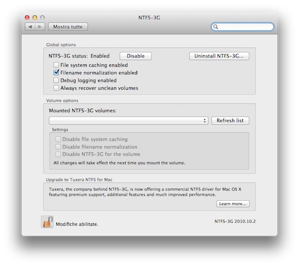 Come abilitare il supporto NTFS su Mac  