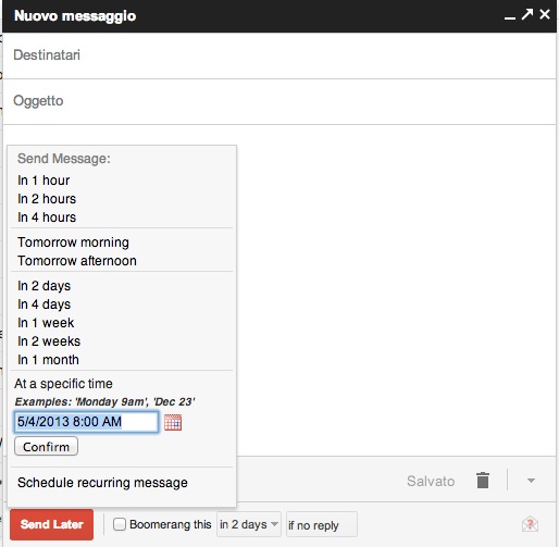 Come programmare i messaggi su Gmail  