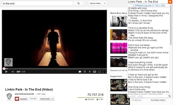 Come visualizzare i testi dei video musicali su Youtube  