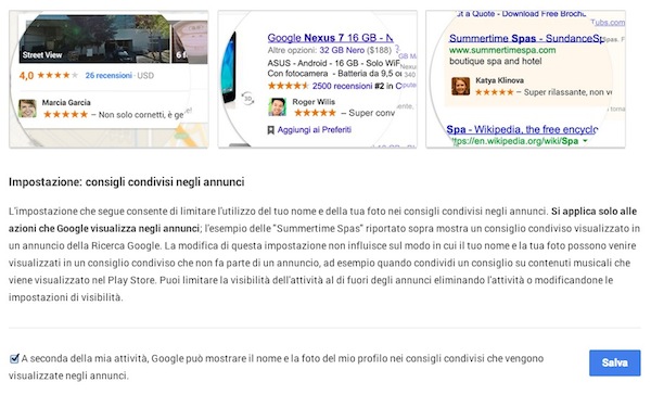 Come impedire l’uso delle proprie informazioni nelle pubblicità di Google 