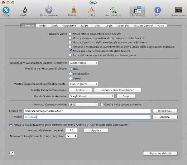 Come disattivare le animazioni di Mavericks  