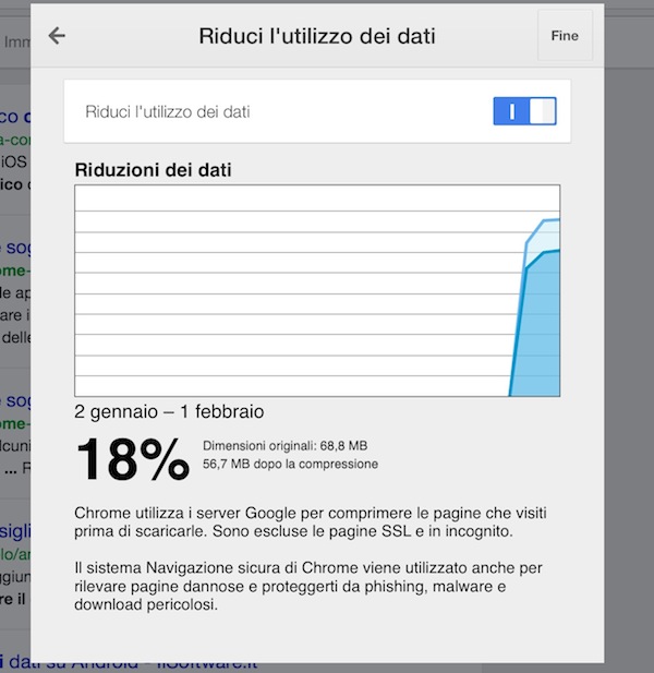 Come ridurre il consumo dei dati su Chrome  