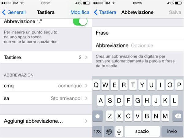 Come impostare abbreviazioni da tastiera su iPhone  