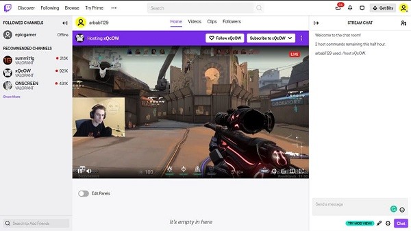 Come utilizzare la modalità host su Twitch  